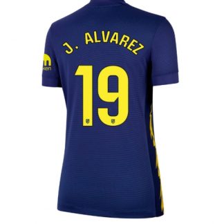 Köpa  Atletico Madrid Julian Alvarez #19 Bortatröja 2025-26 Dam fotbollskläder Kortärmad  på nätet