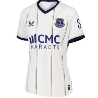 Köpa  Billiga Everton Bortatröja 2026-27 vit fotbollströja för kvinnor  på nätet