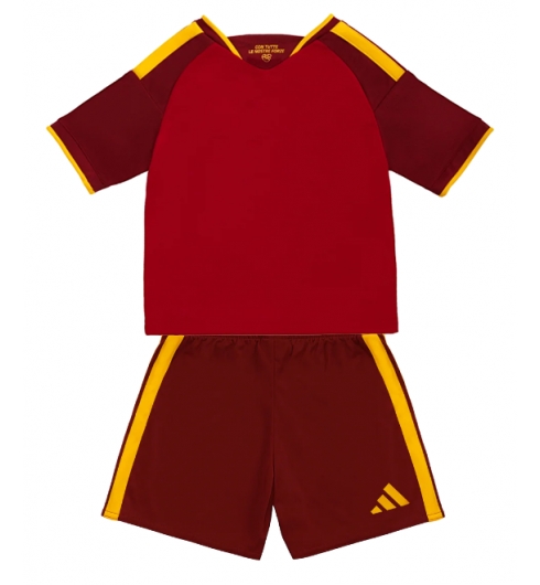 Köp AS Roma Barn Hemmatröja 2026-27 röd och gul Fotbollströja med Shorts på kopafotbollsset.com 2 Köpa AS Roma Barn Hemmatröja 2026-27 röd och gul Fotbollströja med Shorts på nätet 2