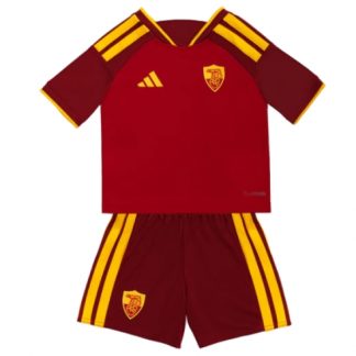 Köpa  AS Roma Barn Hemmatröja 2026-27 röd och gul Fotbollströja med Shorts  på nätet