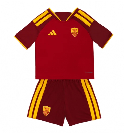 Köp AS Roma Barn Hemmatröja 2026-27 röd och gul Fotbollströja med Shorts på kopafotbollsset.com Köpa AS Roma Barn Hemmatröja 2026-27 röd och gul Fotbollströja med Shorts på nätet