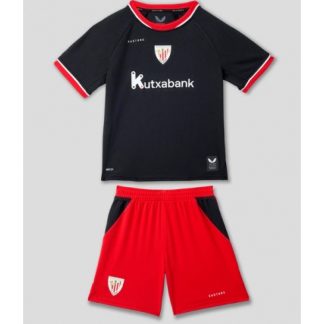 Köpa  Barn Athletic Bilbao Bortatröja 2026-27 svart Kortärmad + röd Korta byxor  på nätet