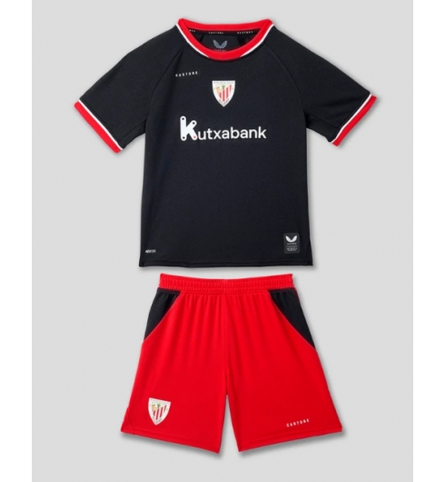Köp Barn Athletic Bilbao Bortatröja 2026-27 svart Kortärmad + röd Korta byxor på kopafotbollsset.com Köpa Barn Athletic Bilbao Bortatröja 2026-27 svart Kortärmad + röd Korta byxor på nätet