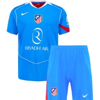 Köpa  Barn Atletico Madrid tröja med eget namn Hemmatröja 2026-27 Mini-Kit Fotbollskläder  på nätet