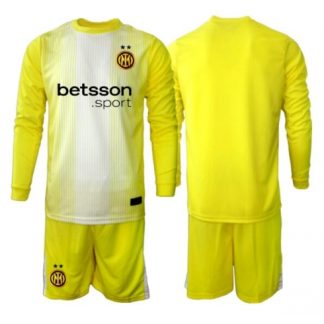 Köpa  Barn Inter Milan Målvakt Bortatröja 2025-26 Mini-Kit Långärmad (+ korta byxor)  på nätet