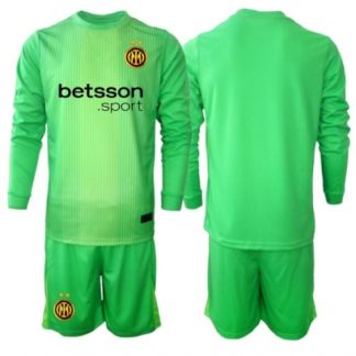 Köpa  Barn Inter Milan Målvakt Bortatröja 2025-26 Mini-Kit Långärmad (+ korta byxor)  på nätet 2
