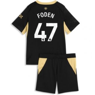 Köpa  Fotbollsset Barn billiga Manchester City Phil Foden #47 Bortatröja 2026-27 Fotbollskläder billigt  på nätet 3