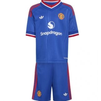 Köpa  Manchester United Tredje Tröja barn 2026-27 vit Kortärmad + svart Korta byxor  på nätet