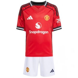 Köpa  Manchester United Tredje Tröja barn 2026-27 vit Kortärmad + svart Korta byxor  på nätet 2