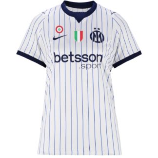 Köp Vit Fotbollströja Dam Inter Milan Bortatröja 2026-27 tröja med eget tryck på kopafotbollsset.com Köpa Vit Fotbollströja Dam Inter Milan Bortatröja 2026-27 tröja med eget tryck på nätet