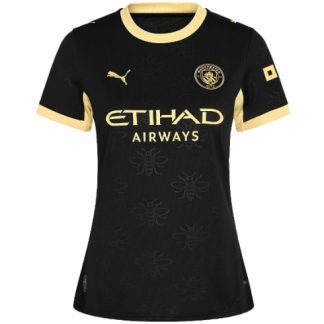 Köpa  Manchester City Bortatröja 2026-27 svart Dam fotbollströja  på nätet