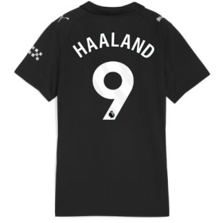 Köpa  Manchester City Erling Haaland #9 Bortatröja 2025-26 Dam fotbollströja för kvinnor  på nätet