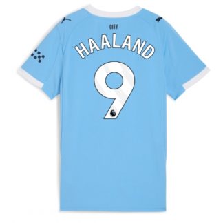 Köpa  Manchester City Erling Haaland #9 Hemmatröja 2025-26 Dam fotbollströja för kvinnor  på nätet