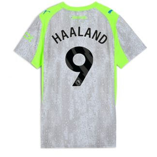 Köpa  Manchester City Erling Haaland #9 Tredje Tröja 2025-26 Dam fotbollströja för kvinnor  på nätet