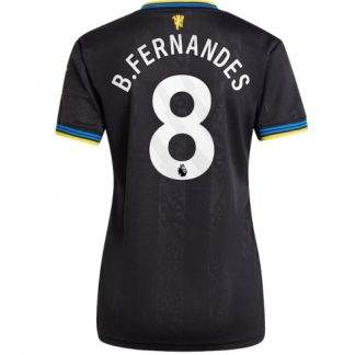 Köpa  Manchester United Bruno Fernandes #8 Tredje Tröja 2025-26 Dam fotbollströja för kvinnor  på nätet