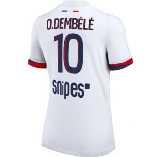 Köpa  Paris Saint-Germain PSG Ousmane Dembele #10 Bortatröja 2025-26 Dam fotbollströja för kvinnor  på nätet