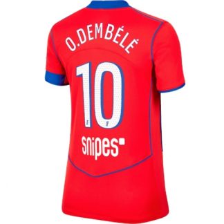 Köpa  Paris Saint-Germain PSG Ousmane Dembele #10 Tredje Tröja 2025-26 Dam fotbollströja för kvinnor  på nätet