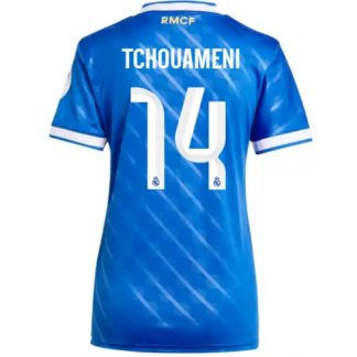 Köp Real Madrid Aurelien Tchouameni #14 Tredje Tröja 2025-26 Fotbollskläder Dam på kopafotbollsset.com Köpa Real Madrid Aurelien Tchouameni #14 Tredje Tröja 2025-26 Fotbollskläder Dam på nätet