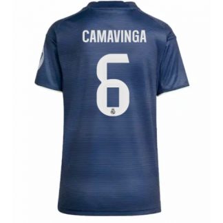 Köp Real Madrid Eduardo Camavinga #6 Bortatröja 2025-26 Fotbollskläder Dam på kopafotbollsset.com Köpa Real Madrid Eduardo Camavinga #6 Bortatröja 2025-26 Fotbollskläder Dam på nätet