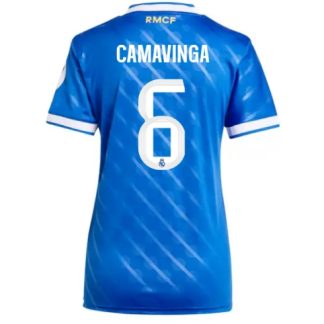 Köp Real Madrid Eduardo Camavinga #6 Tredje Tröja 2025-26 Fotbollskläder Dam på kopafotbollsset.com Köpa Real Madrid Eduardo Camavinga #6 Tredje Tröja 2025-26 Fotbollskläder Dam på nätet