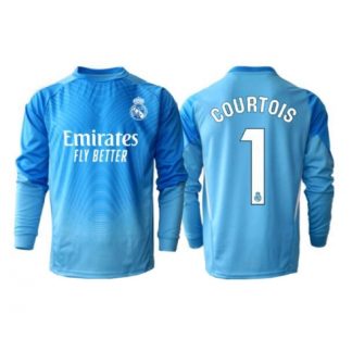 Köp Real Madrid Thibaut Courtois #1 Målvakt Hemmatröja 2025-26 Långärmad på kopafotbollsset.com Köpa Real Madrid Thibaut Courtois #1 Målvakt Hemmatröja 2025-26 Långärmad på nätet